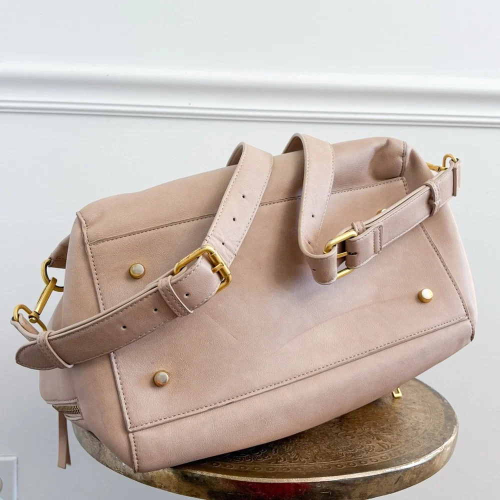 Fawn Design Large Tote in Blush Pink with Gold Hardware